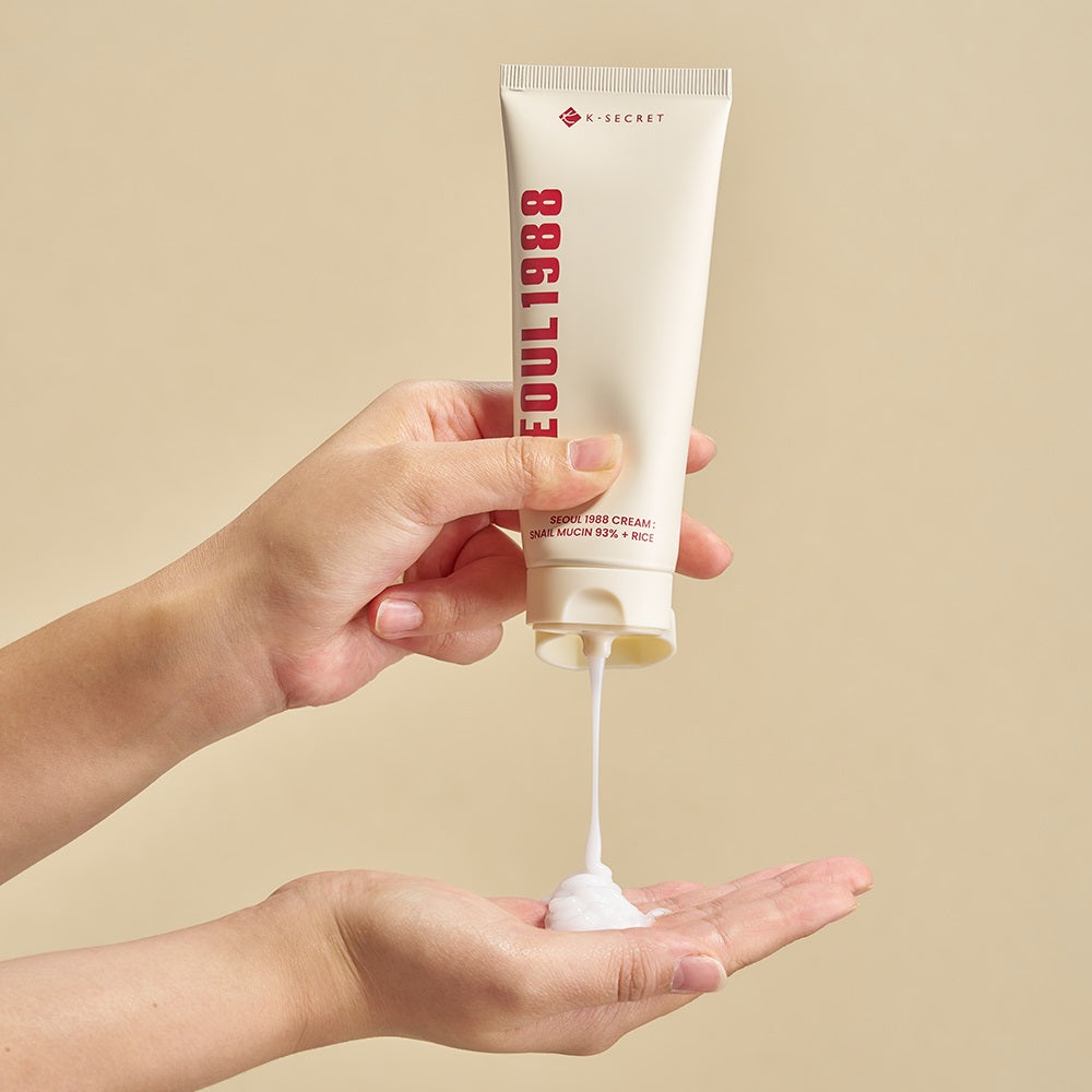 K-SECRET SEOUL 1988 Cream : Snail Mucin 93% + Rice 100ml - LUUELA