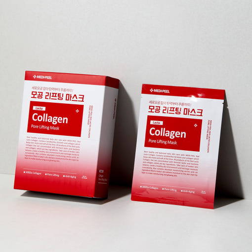 MEDIPEEL Red Lacto Collagen Pore Lifting Mask 30ml*10ea - LUUELA