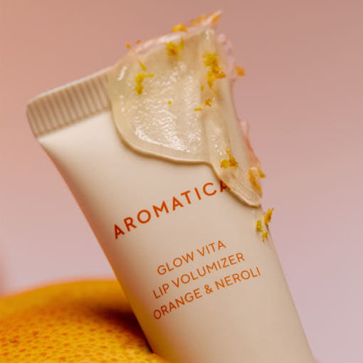 AROMATICA Glow Vita Lip Volumizer Orange & Neroli 10g - LUUELA