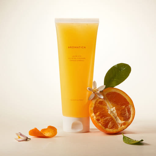 AROMATICA Glow Vita Oil-in-Gel Cleanser Orange & Neroli 150ml - LUUELA