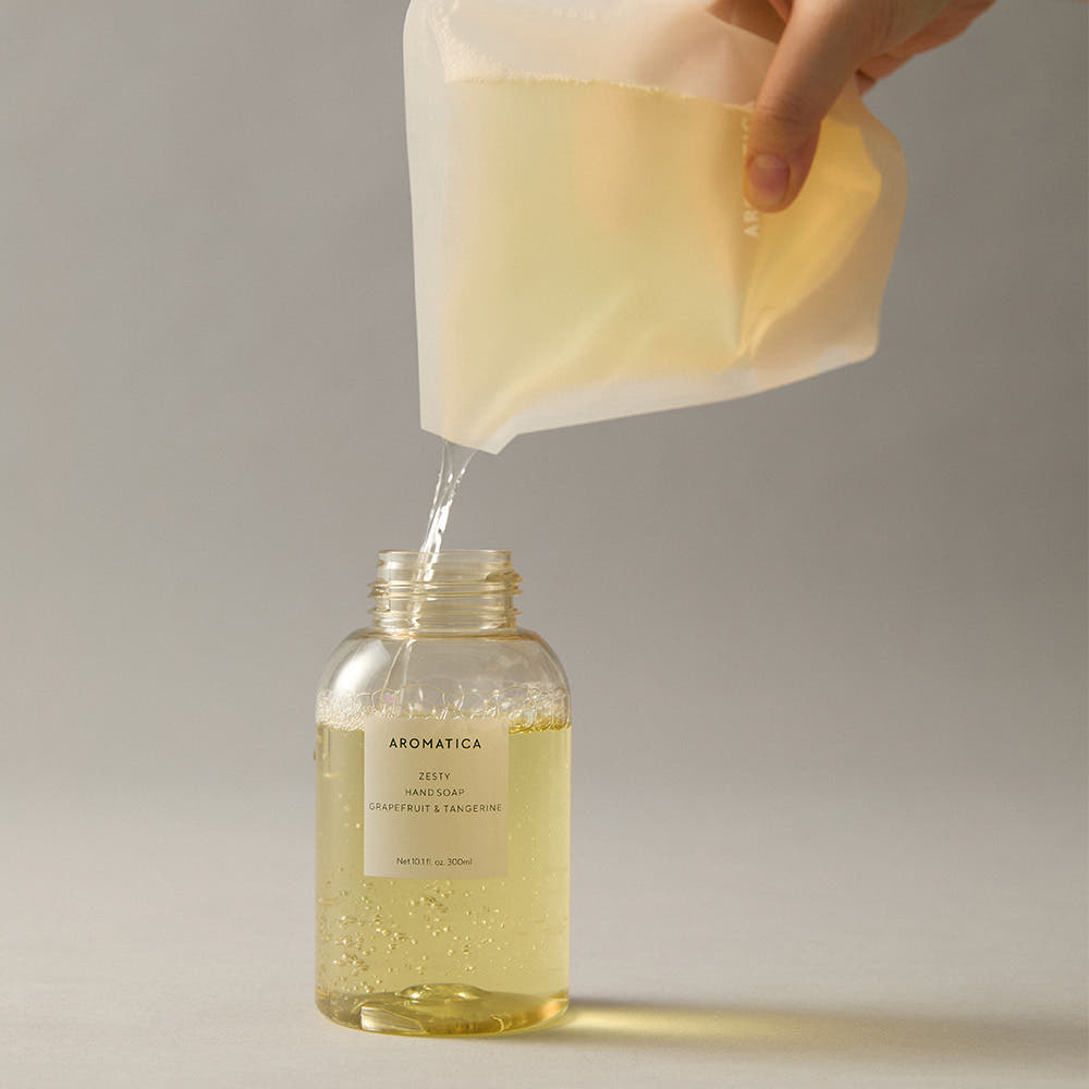 AROMATICA Zesty Hand Soap Grapefruit & Tangerine 300ml (Refill) - LUUELA
