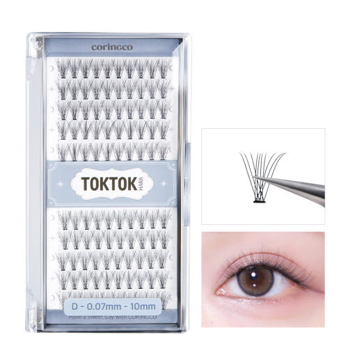 CORINGCO Toktok-Hara Air Eyelash 100pcs (3 Types) - LUUELA