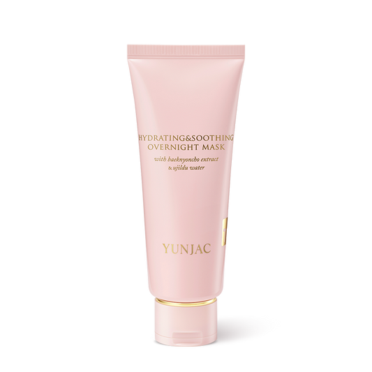 YUNJAC HYDRATING & SOOTHING OVERNIGHT MASK with baeknyoncho extract & ujildu water 100ml - LUUELA
