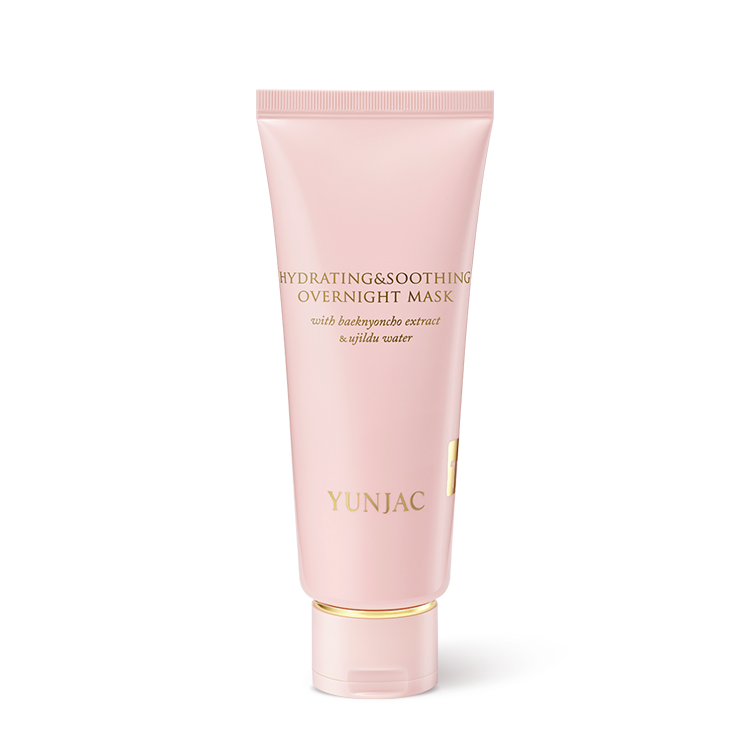 YUNJAC HYDRATING & SOOTHING OVERNIGHT MASK with baeknyoncho extract & ujildu water 100ml - LUUELA