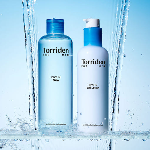 Torriden Dive In For Men Low Molecular Hyaluronic Acid Skin 300ml+Gel Lotion 200ml Set - LUUELA