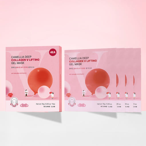 Round Lab Camellia Deep Collagen Firming Gel Mask Sheet 10g X 4ea - LUUELA