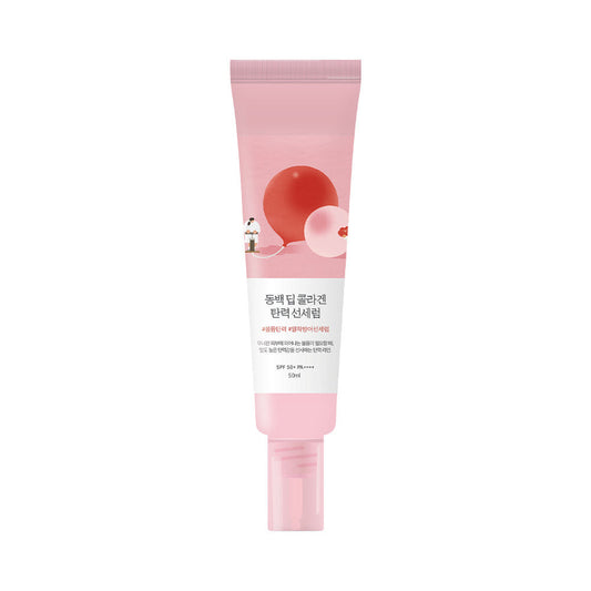 Round Lab Camellia Deep Collagen Firming Sun Serum 50ml (SPF 50+ PA++++) - LUUELA