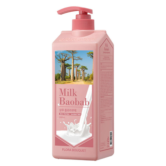 BIOKLASSE MILK BAOBAB Hair Shampoo 1000ml #Flora Bouquet - LUUELA