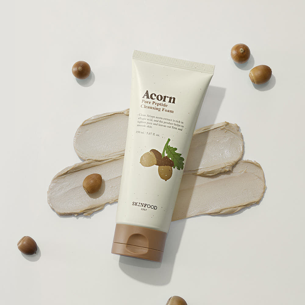 SKINFOOD Acorn Pore Peptide Cleansing Foam 150ml - LUUELA