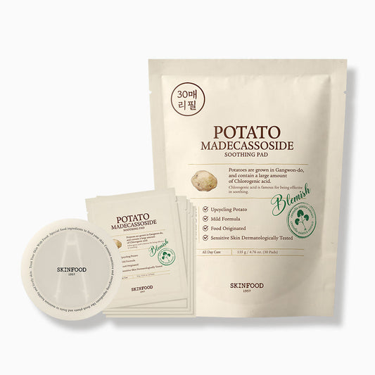 SKINFOOD Potato Madecassoside Soothing Pad 135g/30ea (Refill) - LUUELA