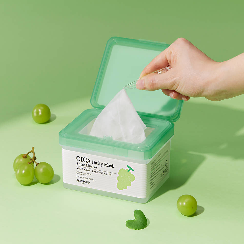 SKINFOOD Shine Muscat Cica Daily Mask 270g/30ea - LUUELA