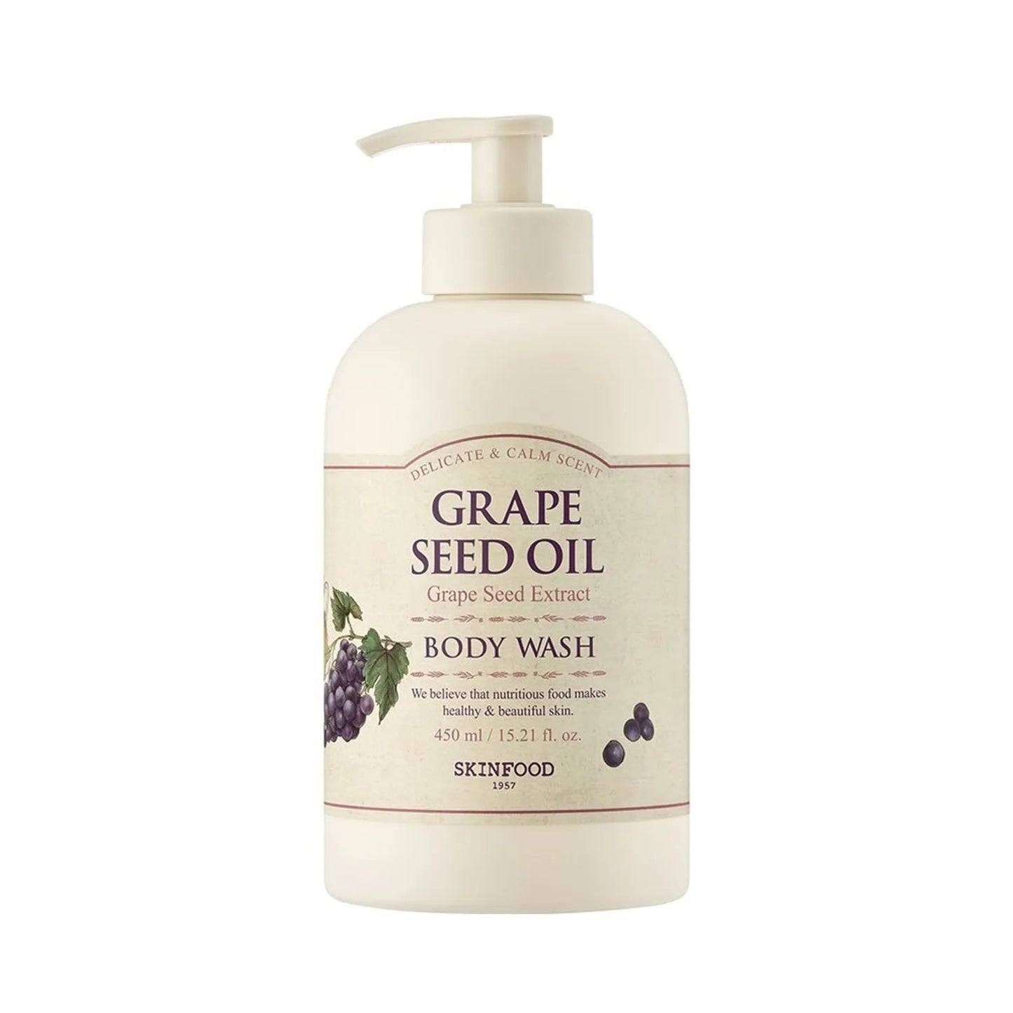 SKINFOOD Grape Seed Oil Body Wash 450ml - LUUELA