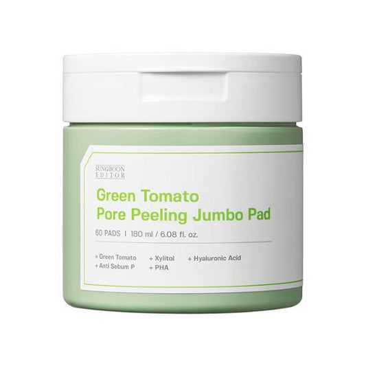 SUNGBOON EDITOR Green Tomato Pore Peeling Jumbo Pad 180ml/60pads - LUUELA
