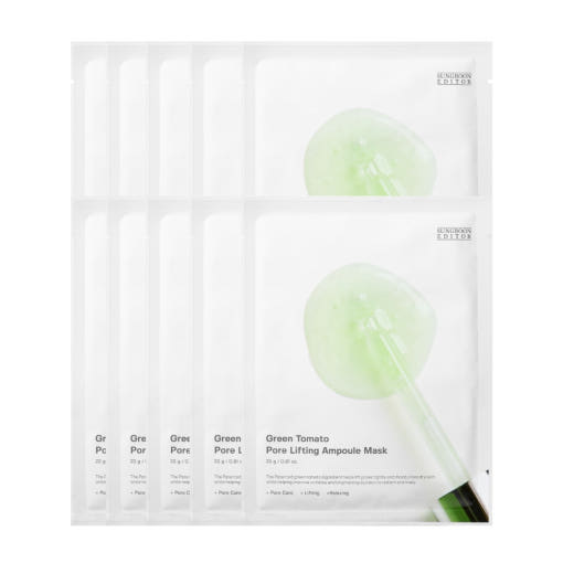 SUNGBOON EDITOR Green Tomato Pore Lifting Ampoule Mask 23ml X 10ea - LUUELA