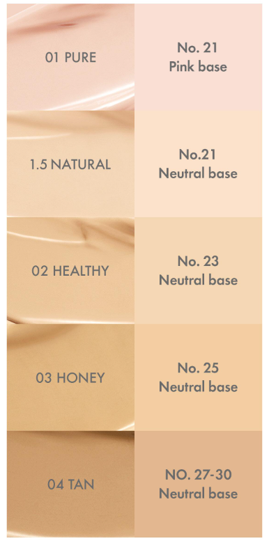 AMUSE Dew Power Vegan Cushion SPF 50+ PA++++ 15g (4 Colors) - LUUELA