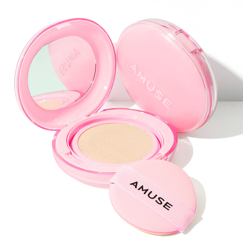 AMUSE Dew Power Vegan Cushion SPF 50+ PA++++ SET 15g + 15g(Refill) (4 Colors) - LUUELA