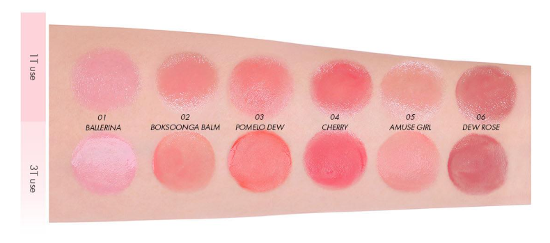 Amuse Dew Balm 3.2g (6 Colors) - LUUELA