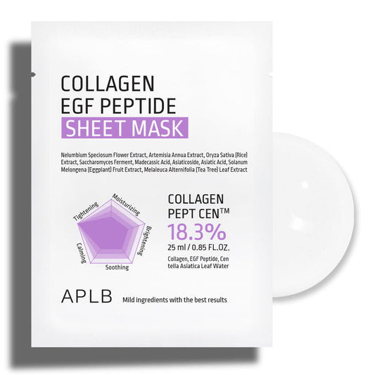 APLB Collagen EGF Peptide Sheet Mask 25ml X 10ea - LUUELA