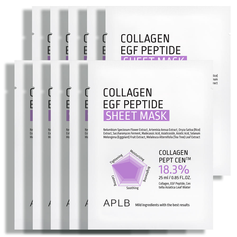 APLB Collagen EGF Peptide Sheet Mask 25ml X 10ea - LUUELA