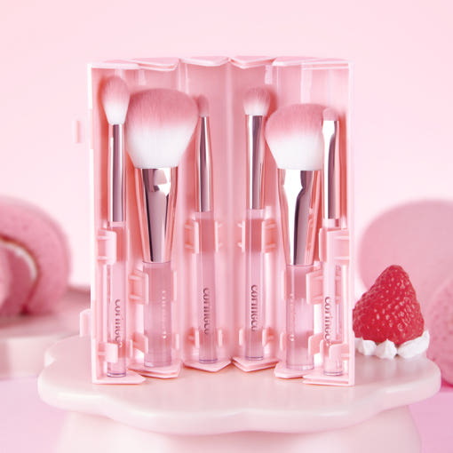 CORINGCO Pink Roll Brush Set 6P - LUUELA