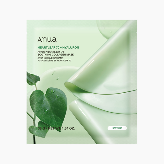 ANUA Heartleaf 70 Soothing Collagen Mask 38g X 4ea - LUUELA