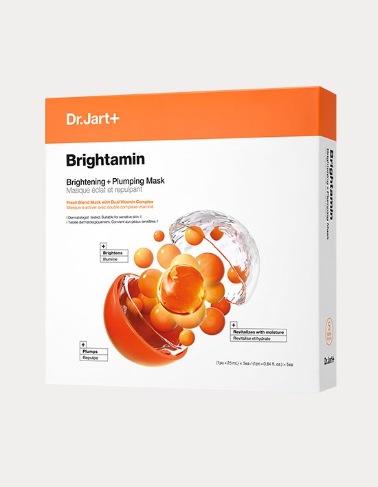 Dr.jart+ Brightamin Brightening + Plumping Face Mask With Vitamin C 25ml X 5ea - LUUELA