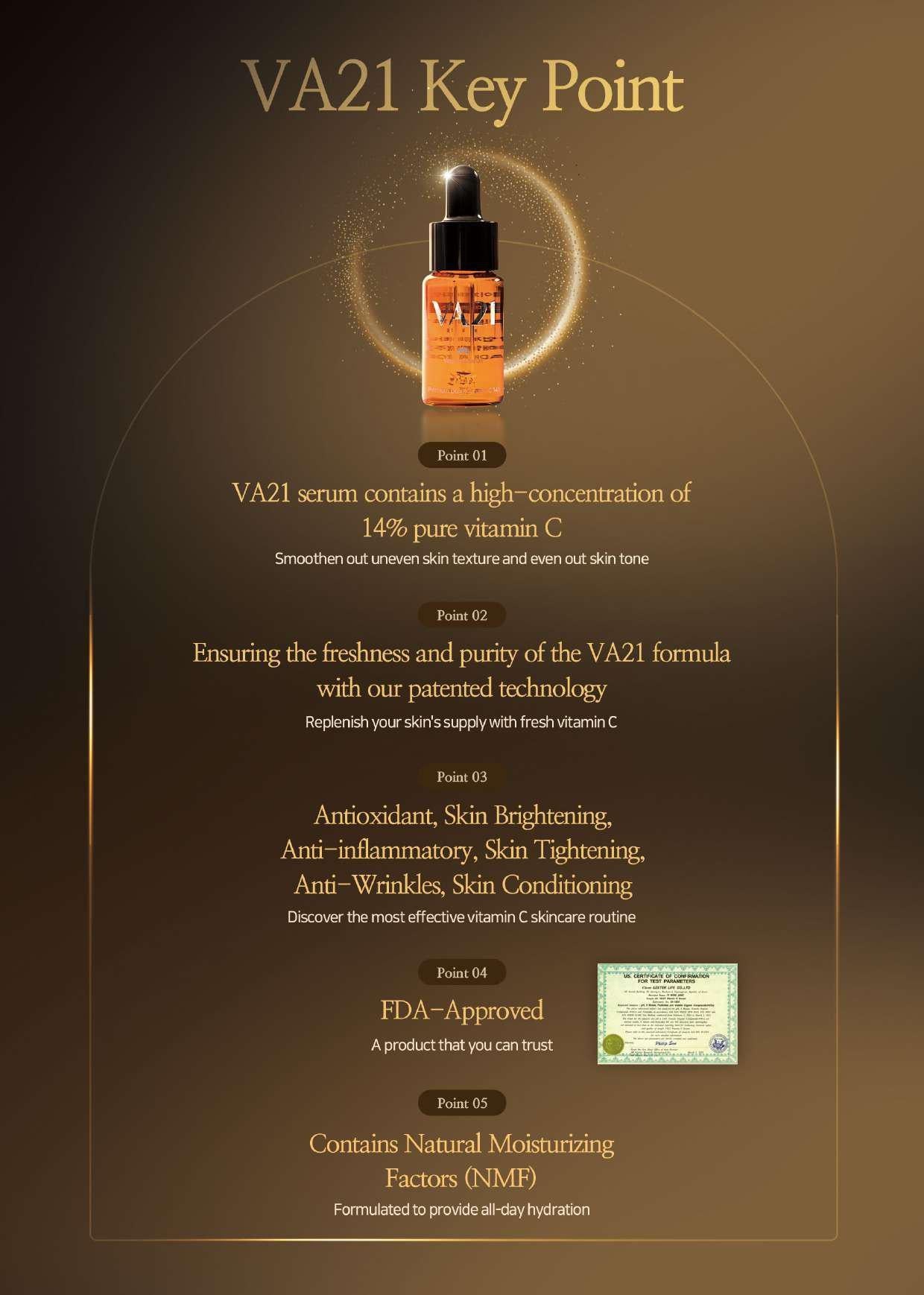 Relaco VA21 PREMIUM PURE VITAMIN C SERUM SET (14ml X 3ea) - LUUELA