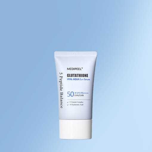 MEDIPEEL Glutathione Hyal Aqua Sun Serum SPF50+ PA++++ 50ml - LUUELA