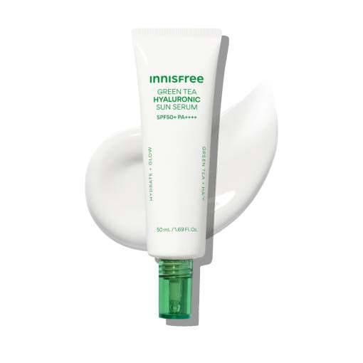 innisfree Green tea Hyaluronic Sun Serum SPF50+ PA++++ 50ml - LUUELA