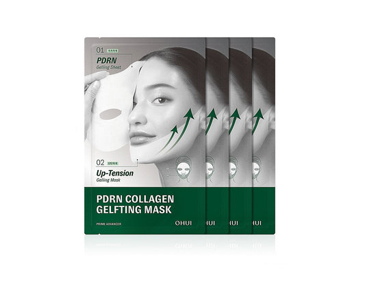 O HUI Prime Advancer De-Aging PDRN Collagen Gelfting Mask Sheet 28g X 4ea - LUUELA