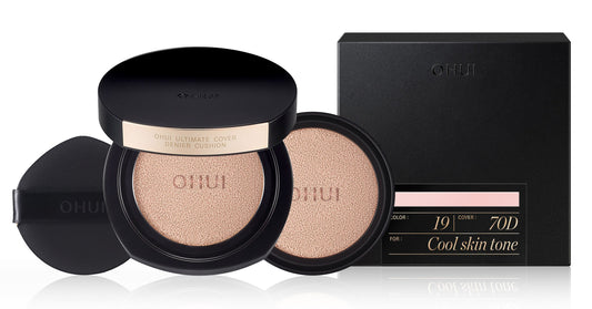 O HUI Ultimate Cover Denier Cushion SPF50+ PA+++ Set 13g+13g(refill) (9colors) - LUUELA