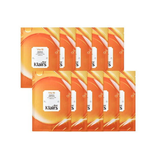 KLAIRS Vita 10 Radiance Sheet Mask Set 25ml X 10ea - LUUELA