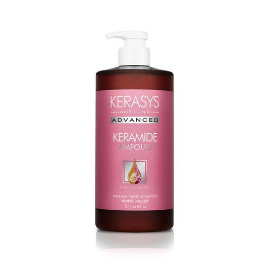 Kerasys Advanced Keramide Ampoule Damage Clinic Shampoo 1L - LUUELA