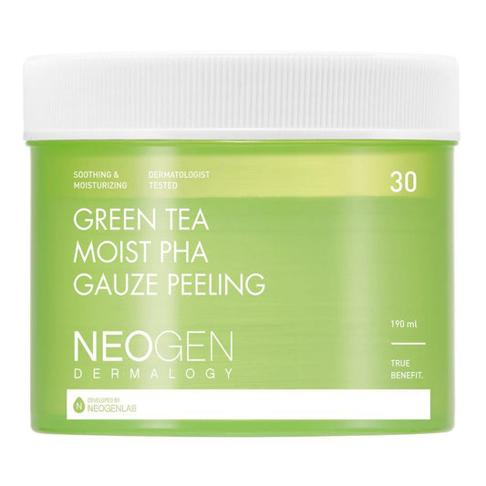 NEOGEN Dermalogy Green Tea Moist PHA Gauze Peeling 30 Sheets - LUUELA