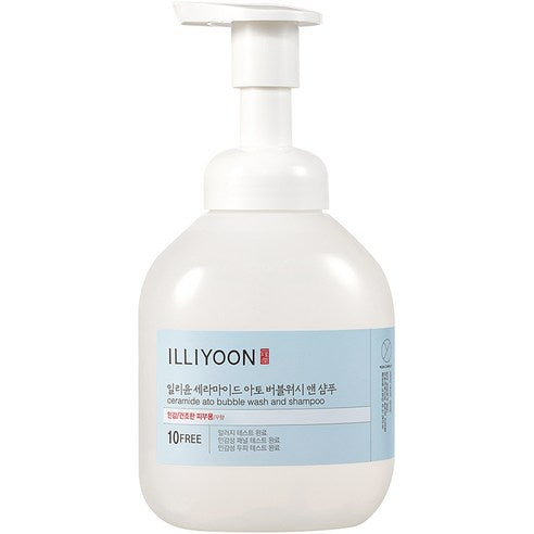 ILLIYOON Ceramide Ato Bubble Wash and Shampoo 400ml - LUUELA