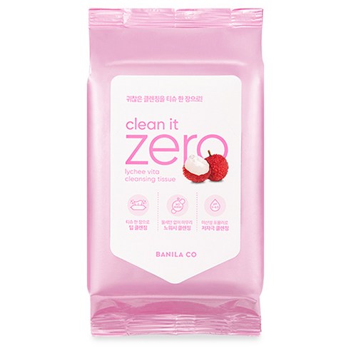 BANILA CO Clean It Zero Lychee Vita Cleansing Tissue 30 Sheets - LUUELA