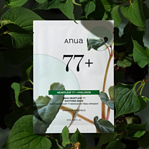 Anua HEARTLEAF 77% SOOTHING SHEET MASK 25ml X 10ea - LUUELA