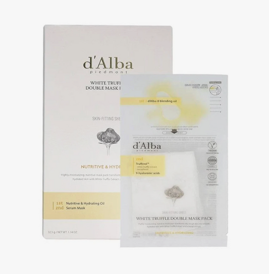 d'Alba White Truffle Double Mask Pack [Nutritive/Hydrating] 32.5g X 20ea