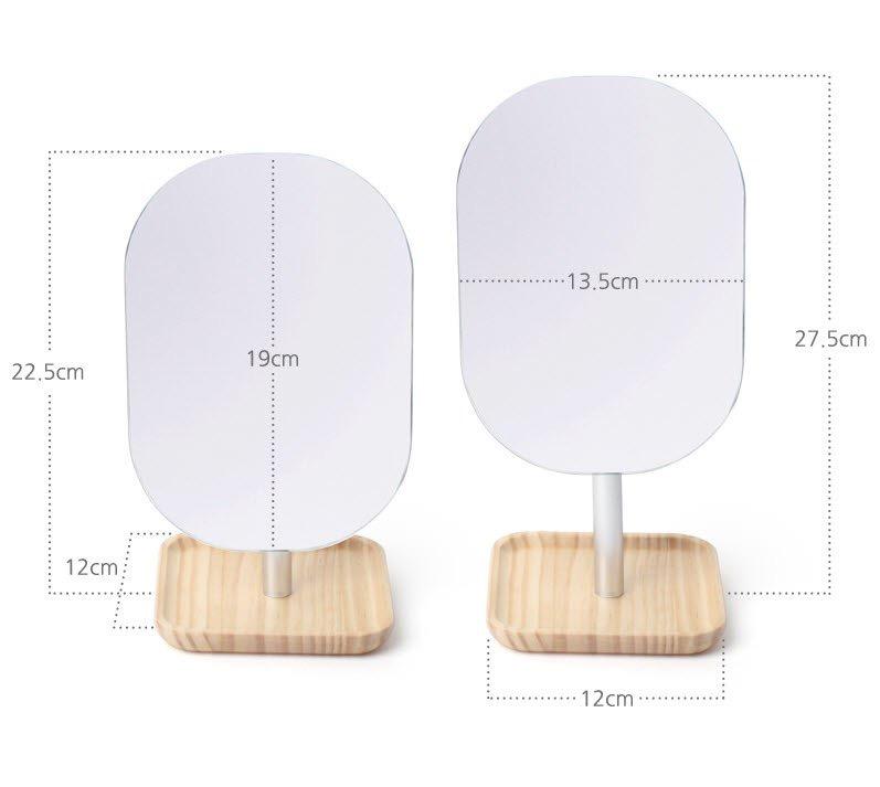 [miro line] Wood Tray Stand Mirror ST-311 - LUUELA