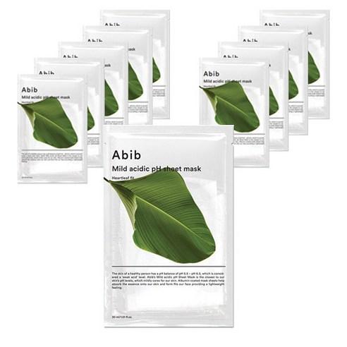 Abib Mild Acidic pH Sheet Mask Heartleaf Fit 30ml X 10pcs - LUUELA