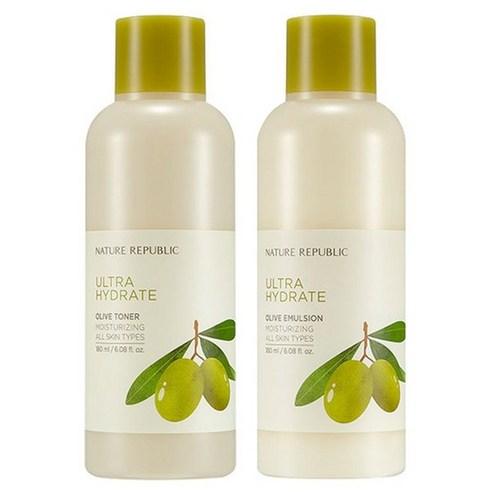 [NATURE REPUBLIC] Ultra Hydrate OLIVE Toner 180ml & Emulsion 180ml SET - LUUELA