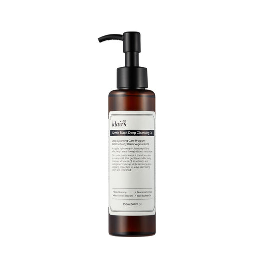 KLAIRS Gentle Black Deep Cleansing Oil 150ml - LUUELA