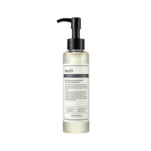 KLAIRS Gentle Black Fresh Cleansing Oil 150ml - LUUELA