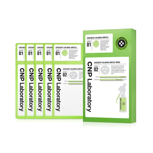 CNP 2- Step Greenery Calming Ampule Mask 5 Sheets - LUUELA