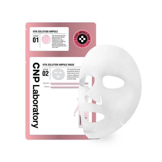 CNP 2-Step Vita-Solution Ampule Mask 1 Sheet - LUUELA