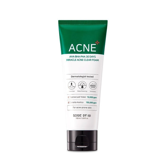 [SOME BY MI] AHA-BHA-PHA 30Days Miracle Acne Clear Foam 100ml - LUUELA