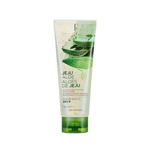 THE FACE SHOP Jeju Aloe Fresh Soothing Foam Cleanser 150ml - LUUELA