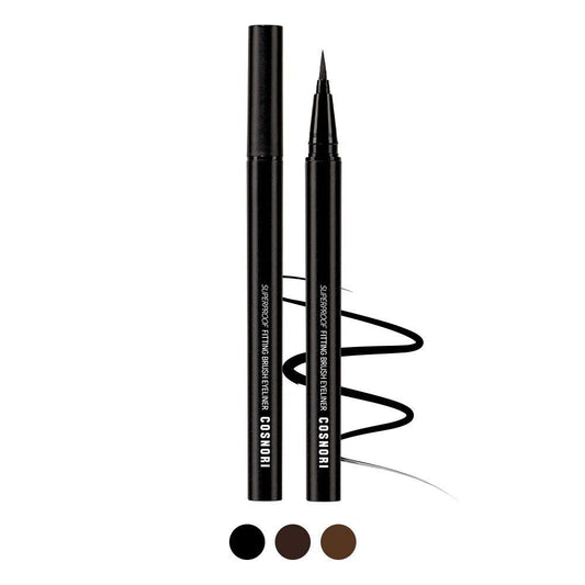 COSNORI Super Proof Fitting Brush Eyeliner 0.6g (3 Colors) - LUUELA