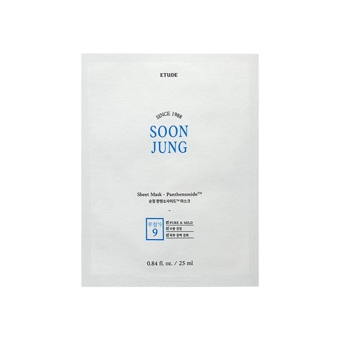 ETUDE HOUSE SoonJung Panthensoside Sheet Mask Sheet 25ml x 10pcs - LUUELA