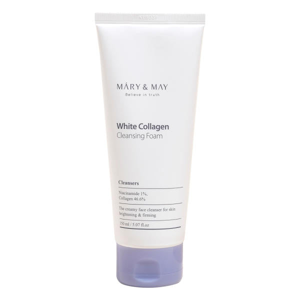 [MARY & MAY] White Collagen Cleansing Foam 150ml - LUUELA